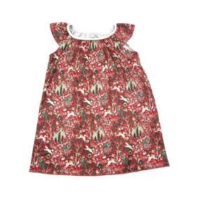 Roller Rabbit x Maisonette Red Marina Holly Jolly Jungle Dress